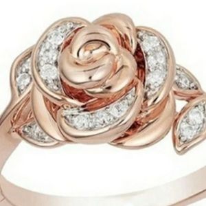 New Genuine Topaz & Rose Gold Ring Size: 7!